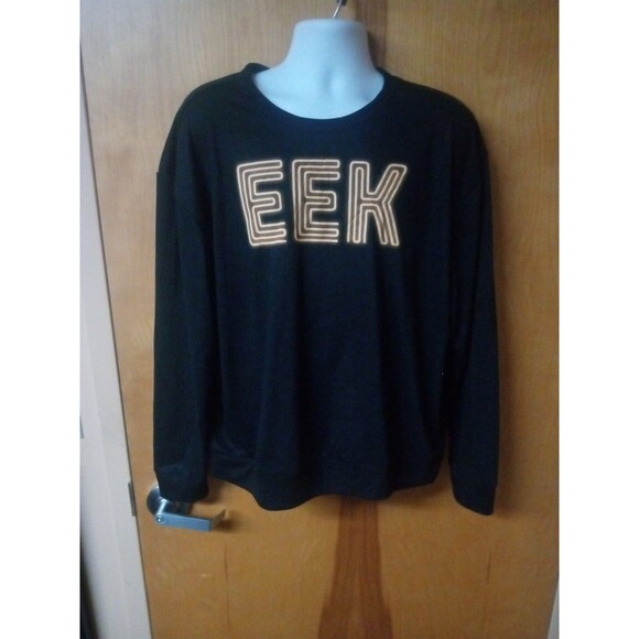 Hyde & Eek Men's Size XL Black Glow In The Dark Halloween Sleep Shirt - Picture 1 of 4